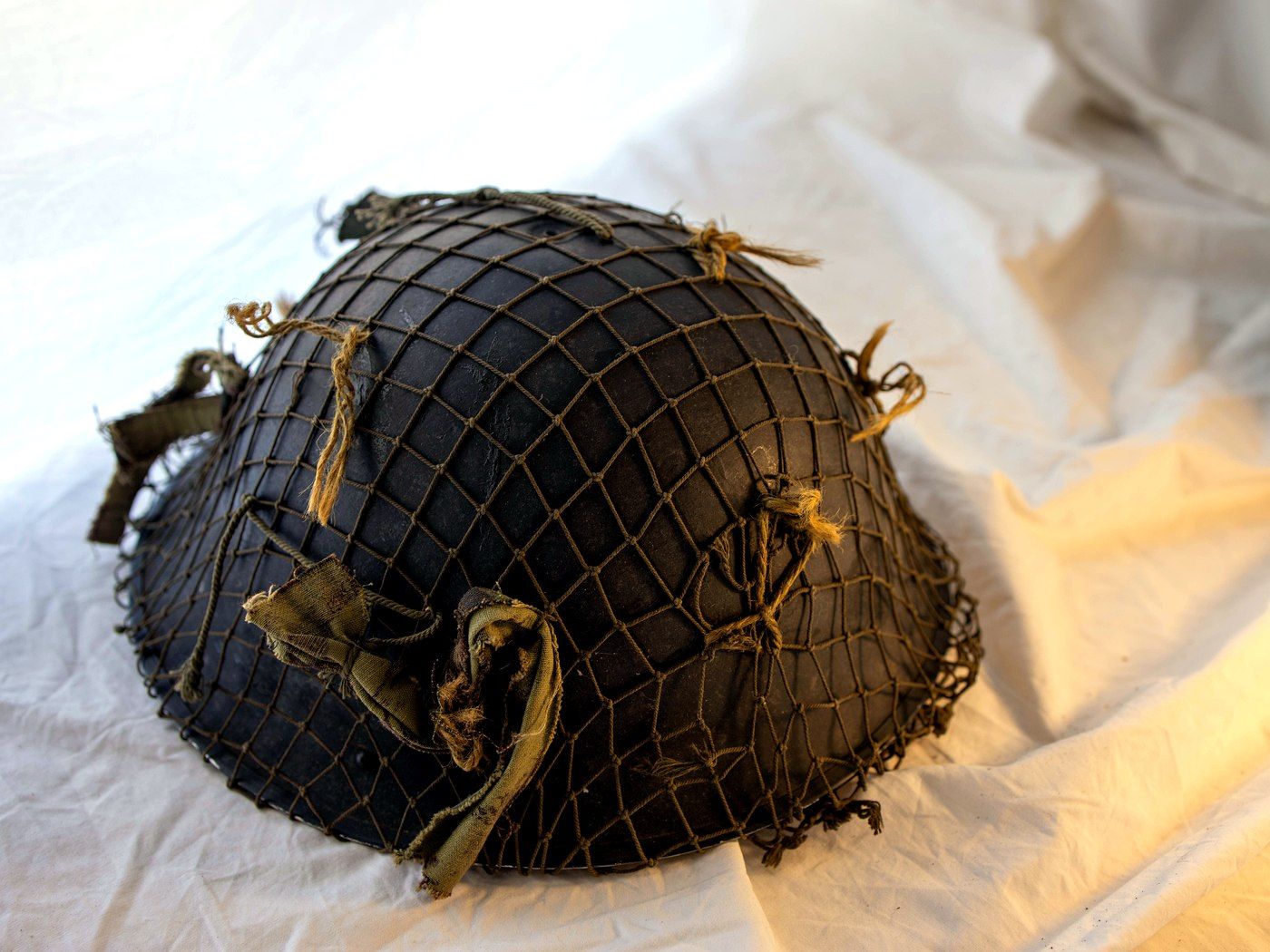 Steel Helmet with Net Cover