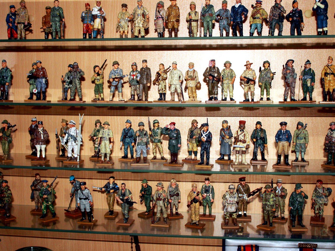 Cabinet Collection of Military Miniatures